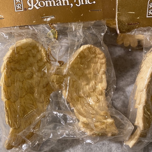 6 Angels Wing ornaments, 4”x 3”new never used Roman Inc. - Picture 2 of 4